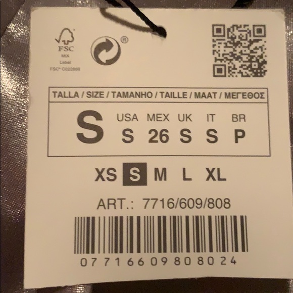 New Zara silver draped skirt. - Picture 8 of 8